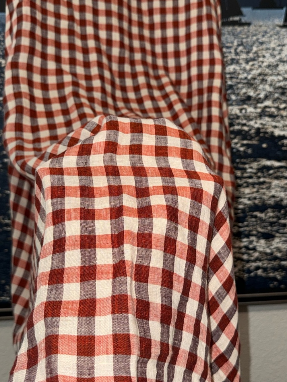 TOAST 100% Linen Gingham Maxi Swing Dress With Pockets Size S” - Picture 8 of 11